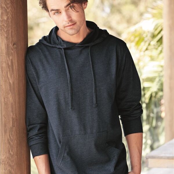 Unisex Lightweight Hooded Pullover T-Shirt Thumbnail